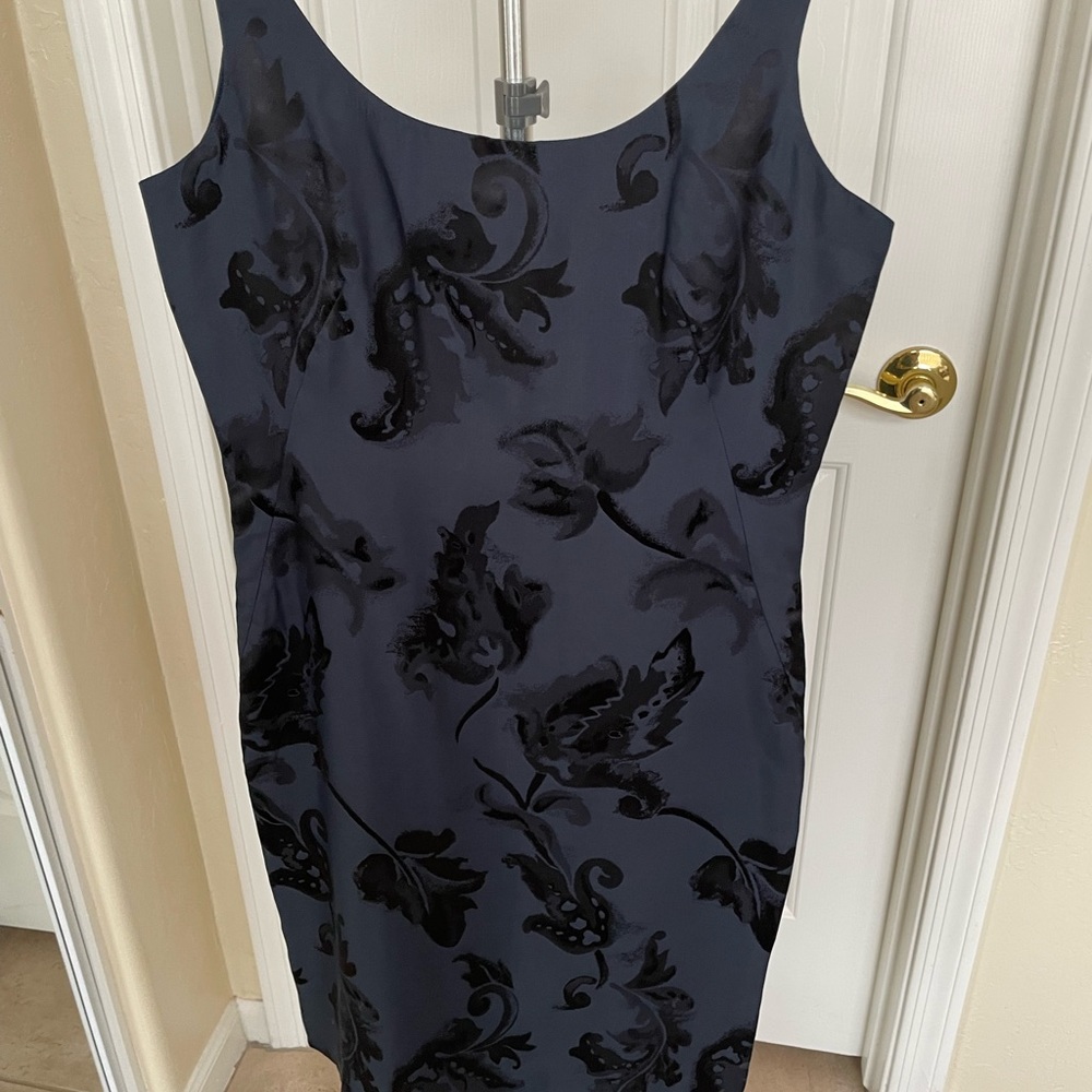 Banana republic silk sheath dress ,back zip .